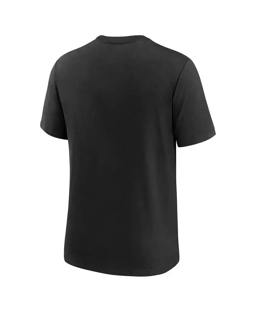 Nike | Men's Black New Orleans Saints Rewind Playback Logo Tri-Blend T-shirt
