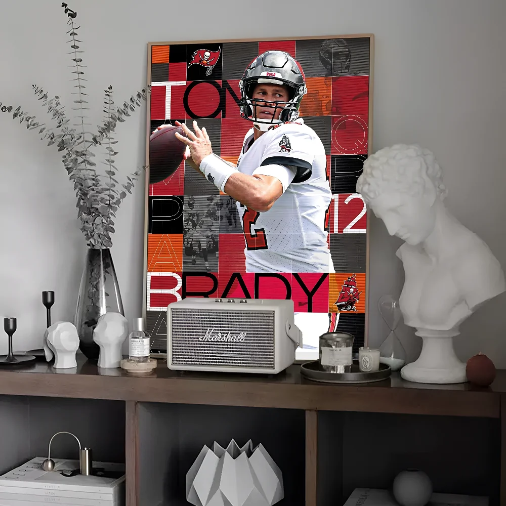 Tom Brady Quotes Canvas American Football Athlete Anime Posters