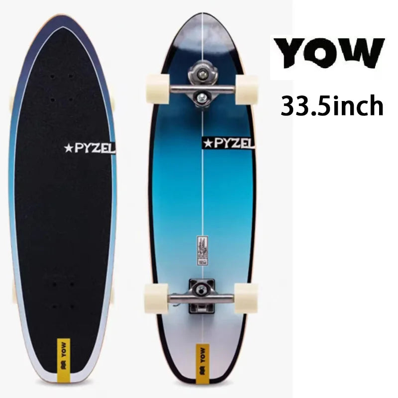 YOW land surf skateboard longboards whole kits good quality spring system branded with trucks wheels