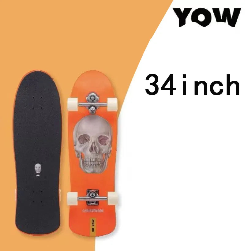YOW land surf skateboard longboards whole kits good quality spring system branded with trucks wheels