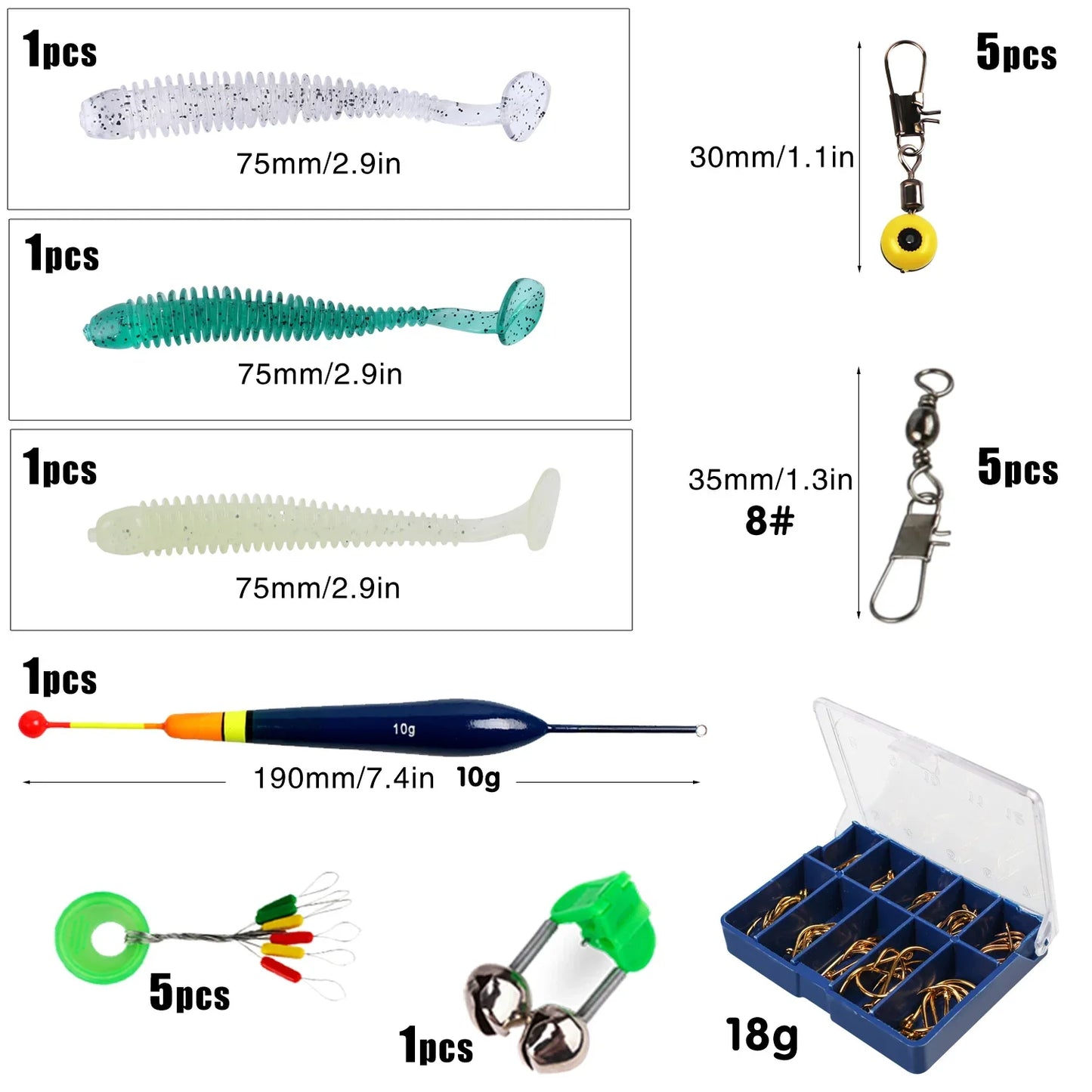 Sougayilang Baitcasting Fishing Rod and Reel Combo 5Section Fishing Rod