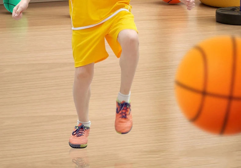 18/21/24CM Kids Bouncing Mute Basketball Squeezable Mute Bouncing Basketball