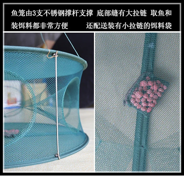 Shrimp cage fishing net lobster crab eel loach catch folding net fishing gear fishing net