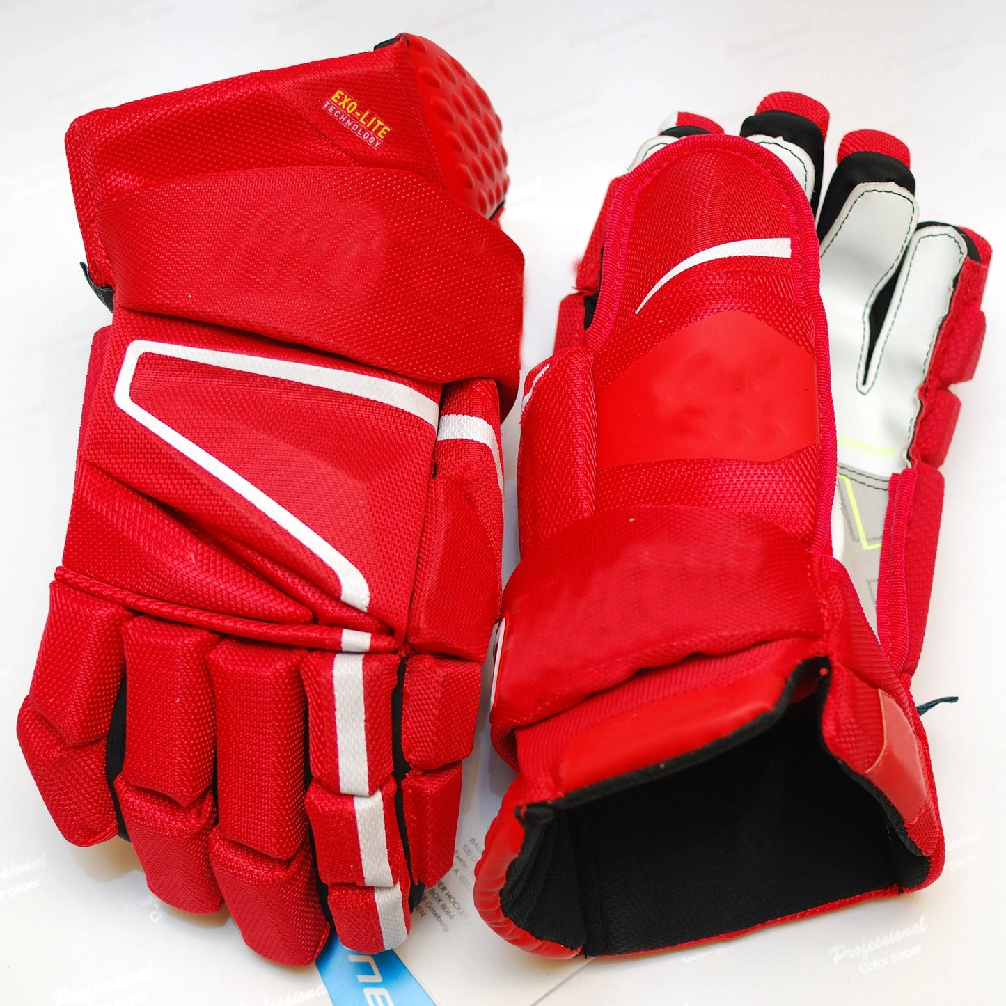 [14"]Hyperlight New Ice Hockey Gloves BAU Brand Professional 14-Inch Athlete Hockey Glove