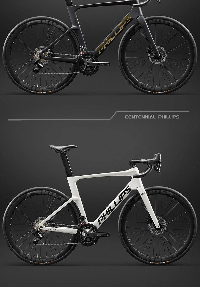 2025 New Ultra-Light Carbon Fiber Road Bike Fast Racing Bicycle with Hydraulic Disc Brakes