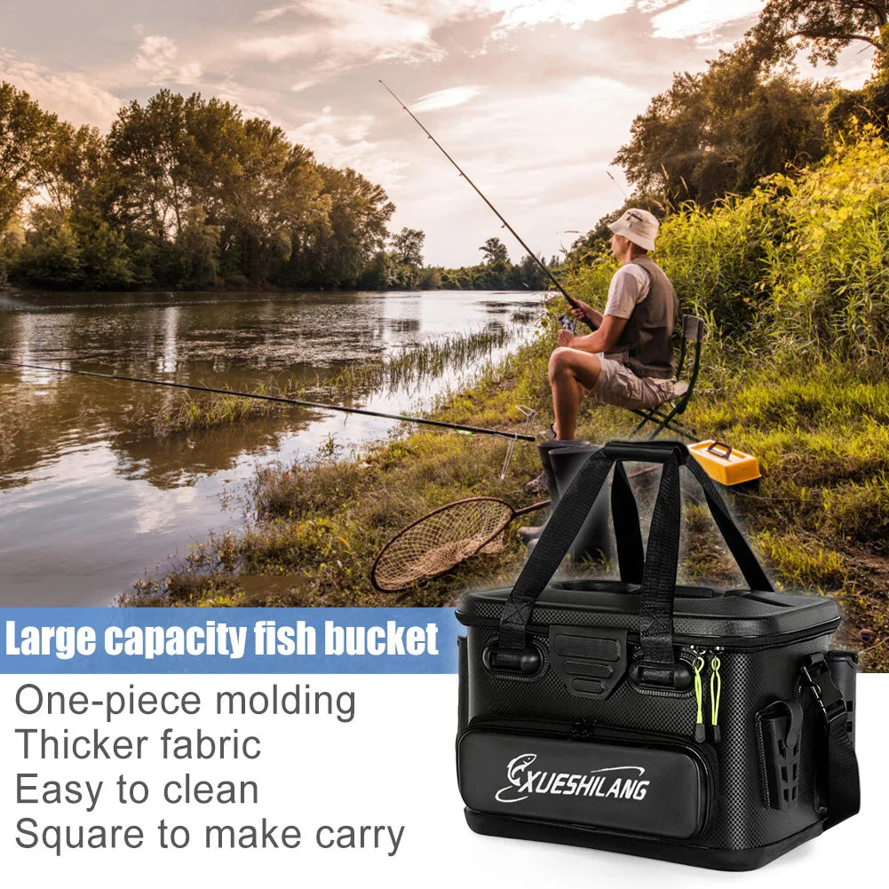 EVA Multifunction Fishing Bag Rod Bait Reel Portable Fish Storage Bag