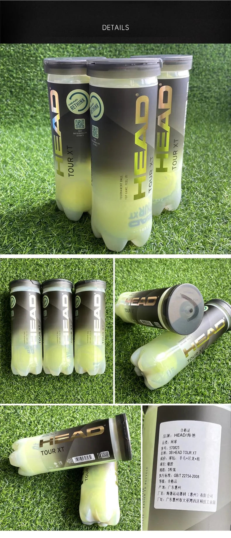 HEAD Professional Tennis 4B TEAM 3 Tour X  Training Ball T 3B Pro Match Balls