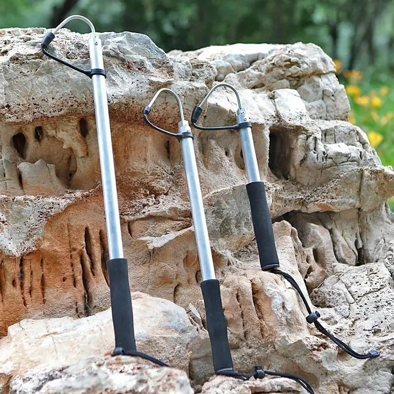 Telescopic Fish Gaff Hook,About 28-60cm Stainless Steel Ice Sea Fishing