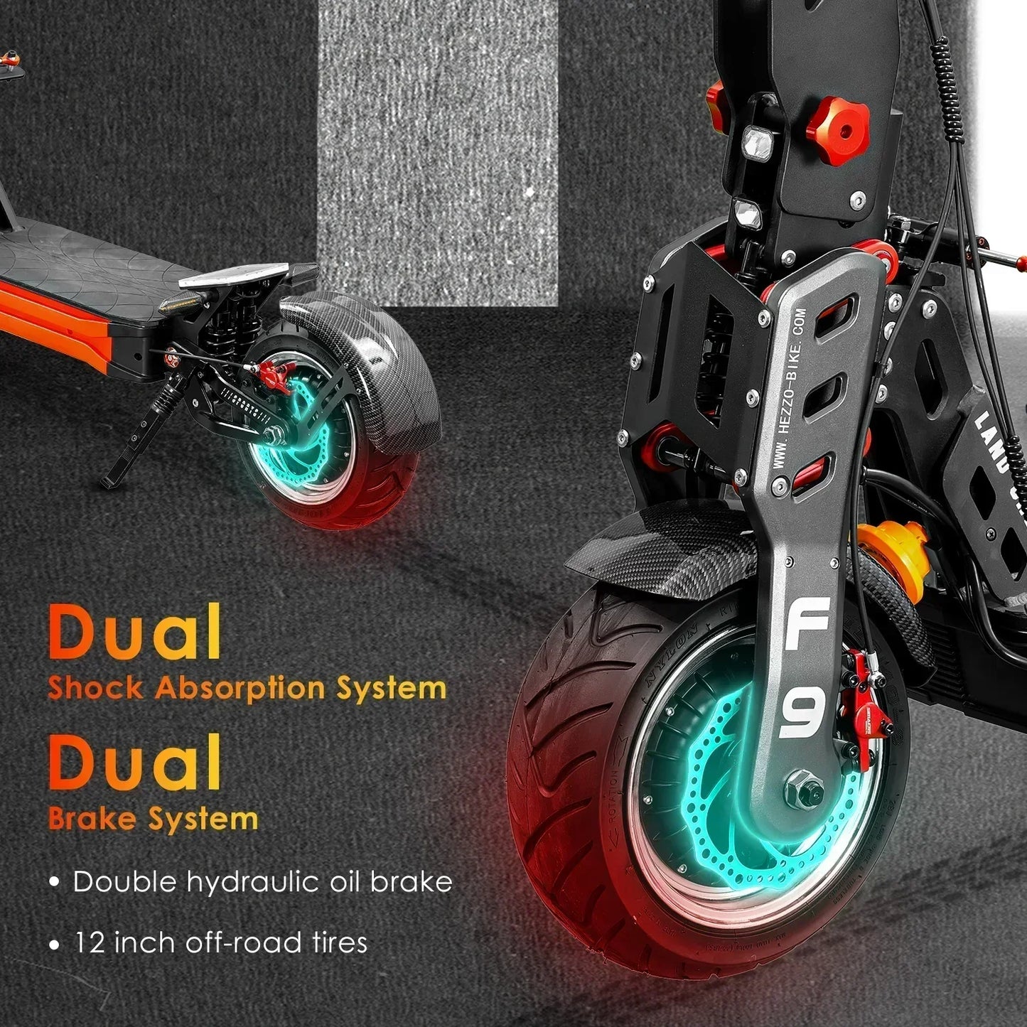 HEZZO 60V 8000W 62.5MPH Off-road Electric Scooter