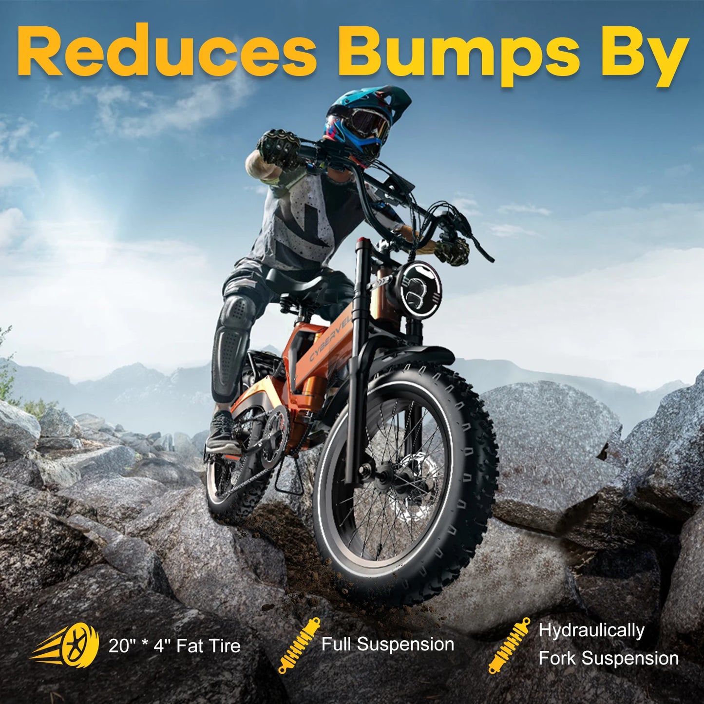 1000W(Peak 2000W)Folding Electric Bike for Adults,35MPH 100Mile,48V 25Ah Removable Battery