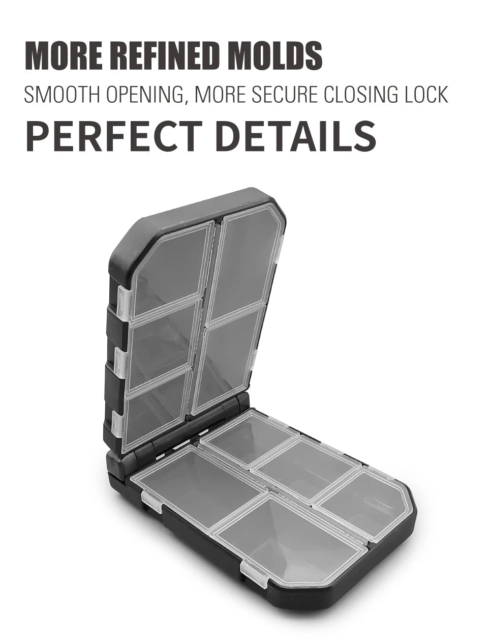 LUREHOLIC Fishing Tackle Boxes for Lure Accessories Storage Snap,