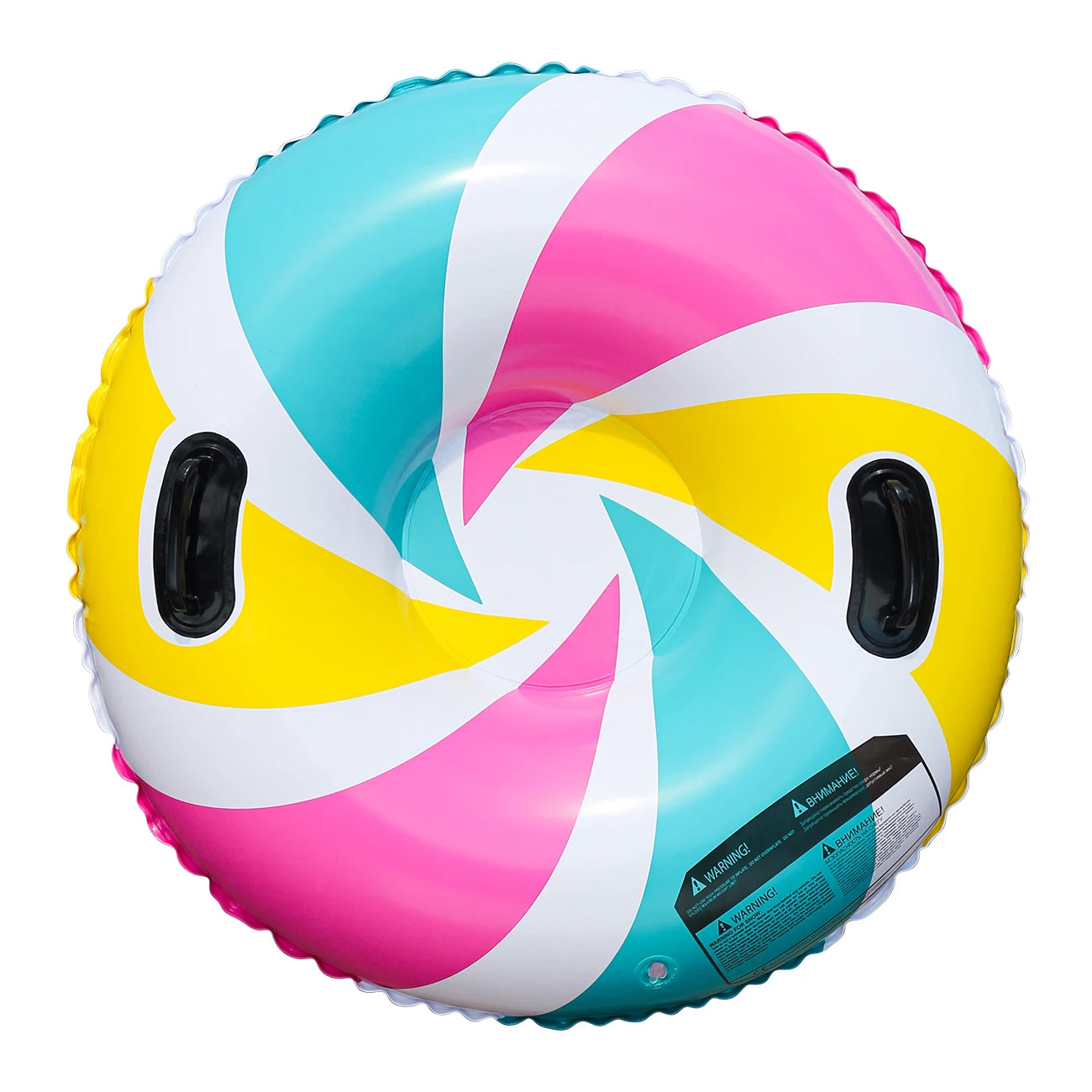 1PC Inflatable Big Snow Sled for Kids and Adults, Thickened Heavy Duty Hard Bottom Sleds Snow with Handles