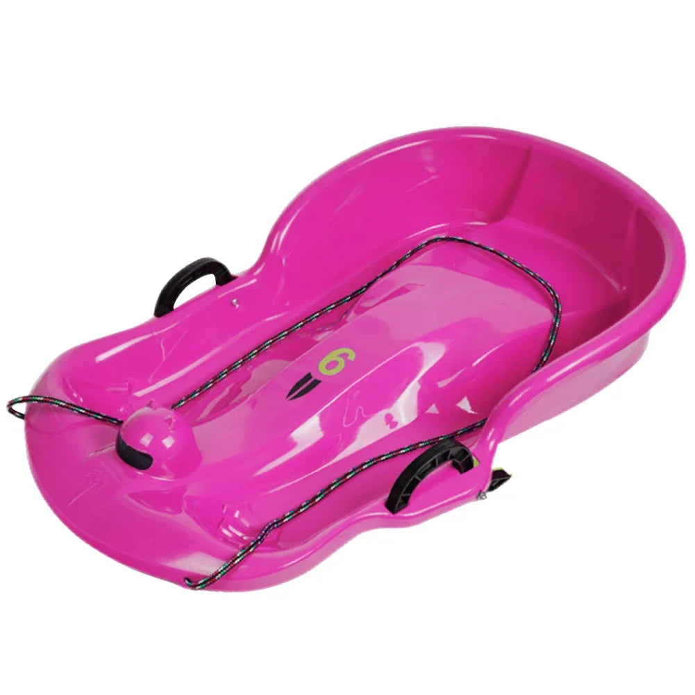 Plastic Snow Sled Toboggan  2Handles Kid  for Winter Sport