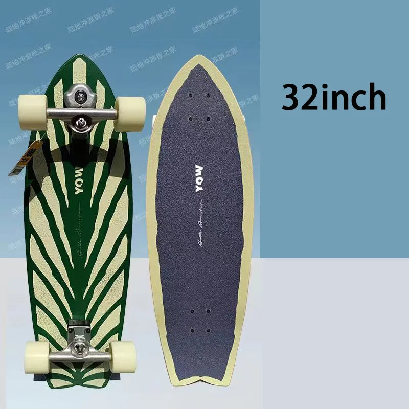 YOW land surf skateboard longboards whole kits good quality spring system branded with trucks wheels