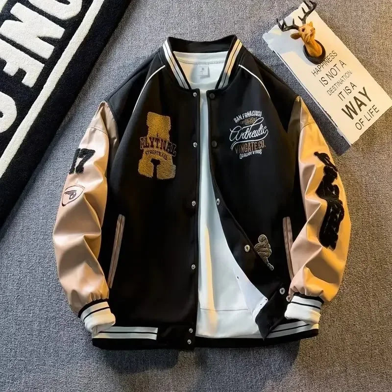 New Handsome Baseball Jackets for Men Spring and Autumn Trendy Brand Jackets
