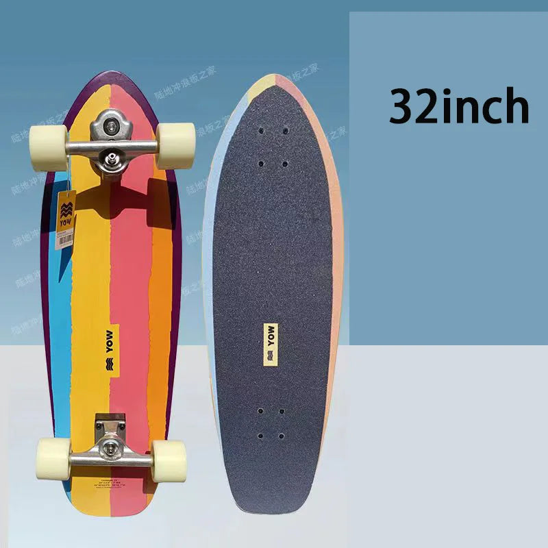 YOW land surf skateboard longboards whole kits good quality spring system branded with trucks wheels