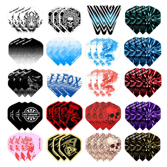 Fox Smiling Dart Flights Set Multiple Styles Colorful PET Darts Flights