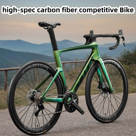 2025 New Ultra-Light Carbon Fiber Road Bike Fast Racing Bicycle with Hydraulic Disc Brakes