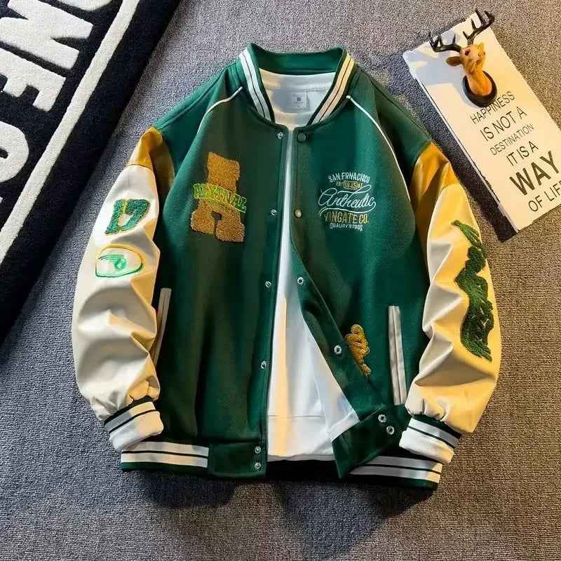 New Handsome Baseball Jackets for Men Spring and Autumn Trendy Brand Jackets