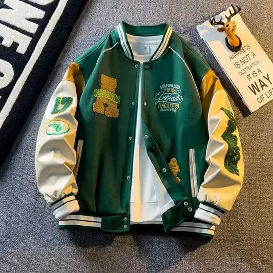 New Handsome Baseball Jackets for Men Spring and Autumn Trendy Brand Jackets