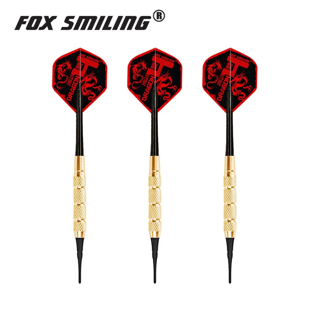 12PCS Fox Smiling 18g Electronic Soft  Darts With Nylon Darts Tips
