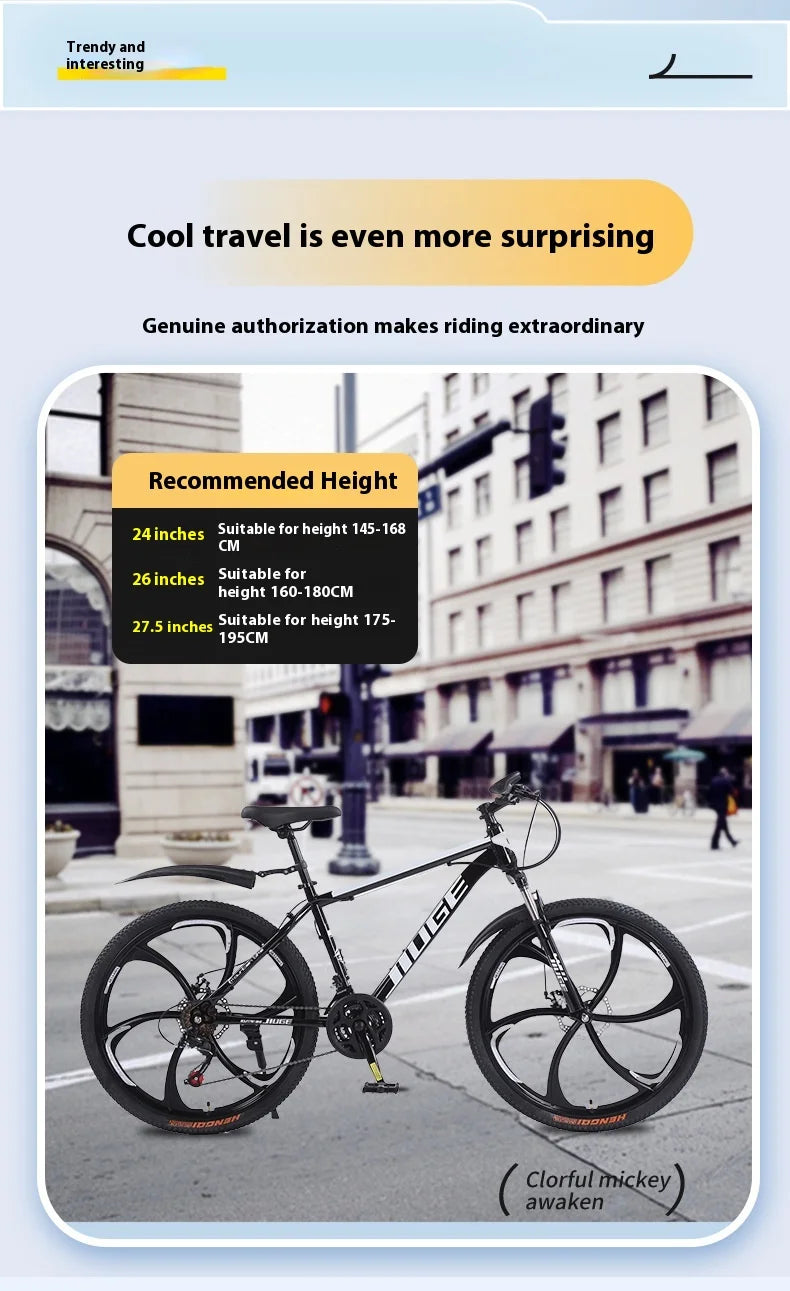 Adult Mountain Bike Bicycle Men and Women Mountain Variable Speed Bicycle