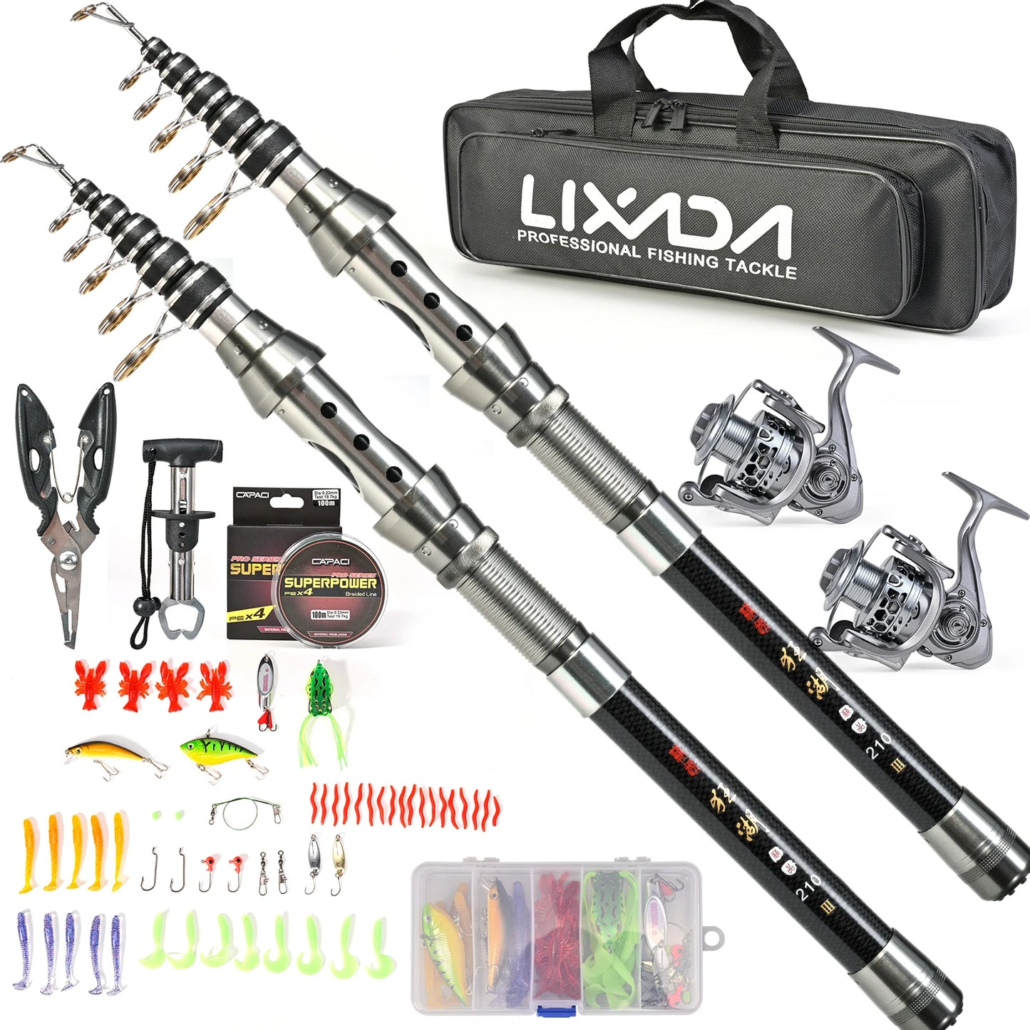 Fishing Pole Reel Combos Telescopic Fishing Rod Kit
