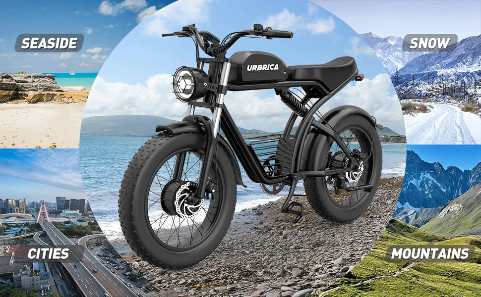 Electric Bike for Adults 3000W 1500W 32MPH 48V 23AH Max 75Miles Electric Motorcycle