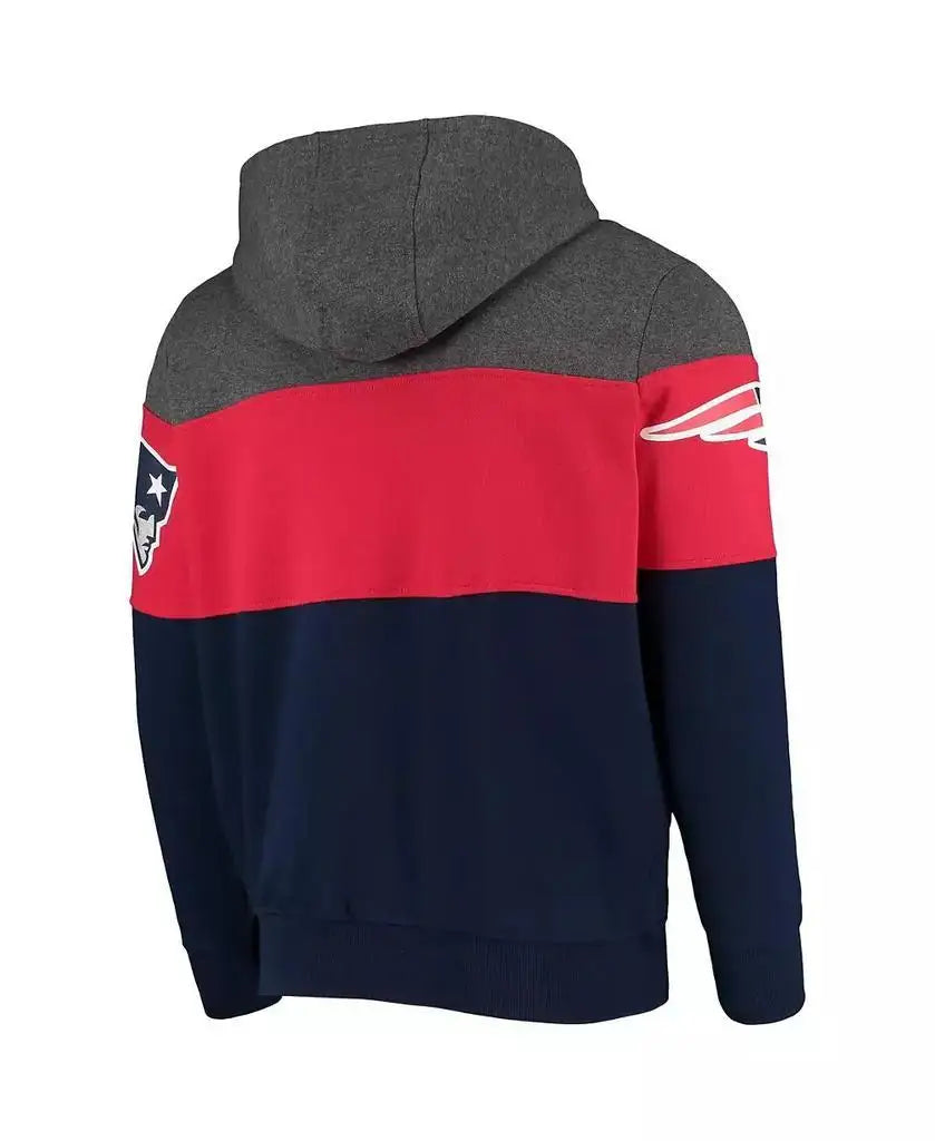 Men's Heather Grey Rednew England Patriots Hoodie Comfortable