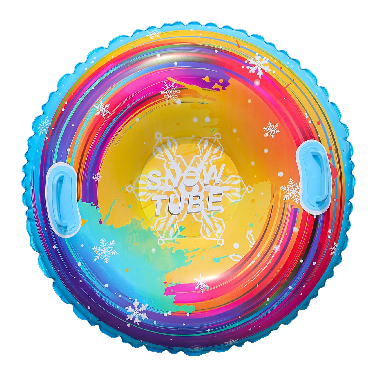 1PC Inflatable Big Snow Sled for Kids and Adults, Thickened Heavy Duty Hard Bottom Sleds Snow with Handles