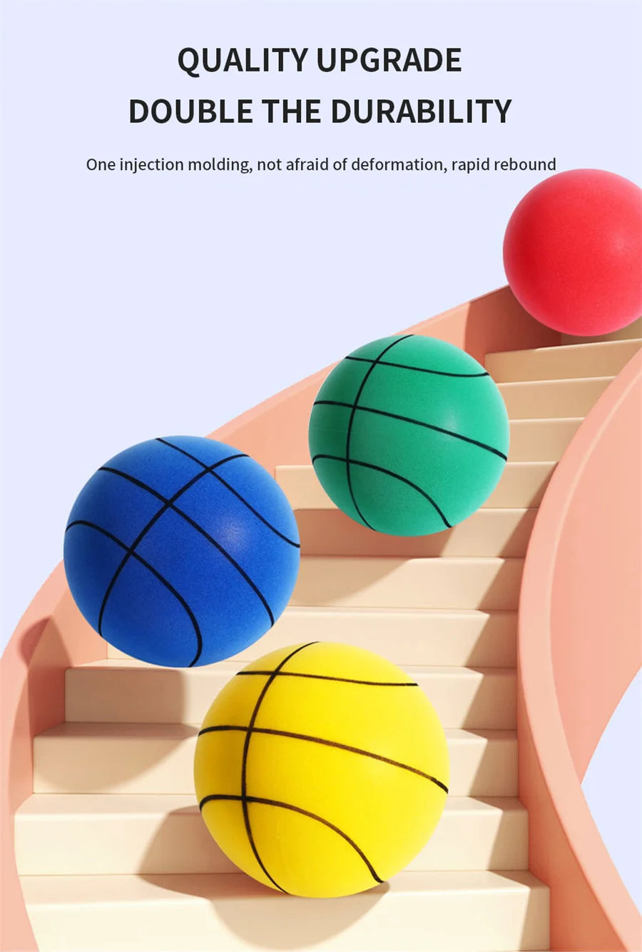 New Bouncing Mute Ball Size 3/5/7 Indoor Silent Basketball No Noise Soft High Density Foam