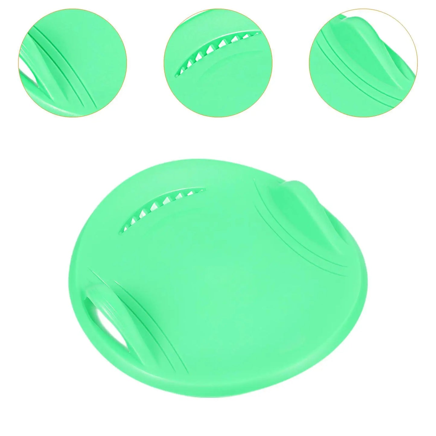 Round Snow Sled Toboggan Grass Sliding Sled Skiing Board Snow Luge Sledge for Boys Girls Kids