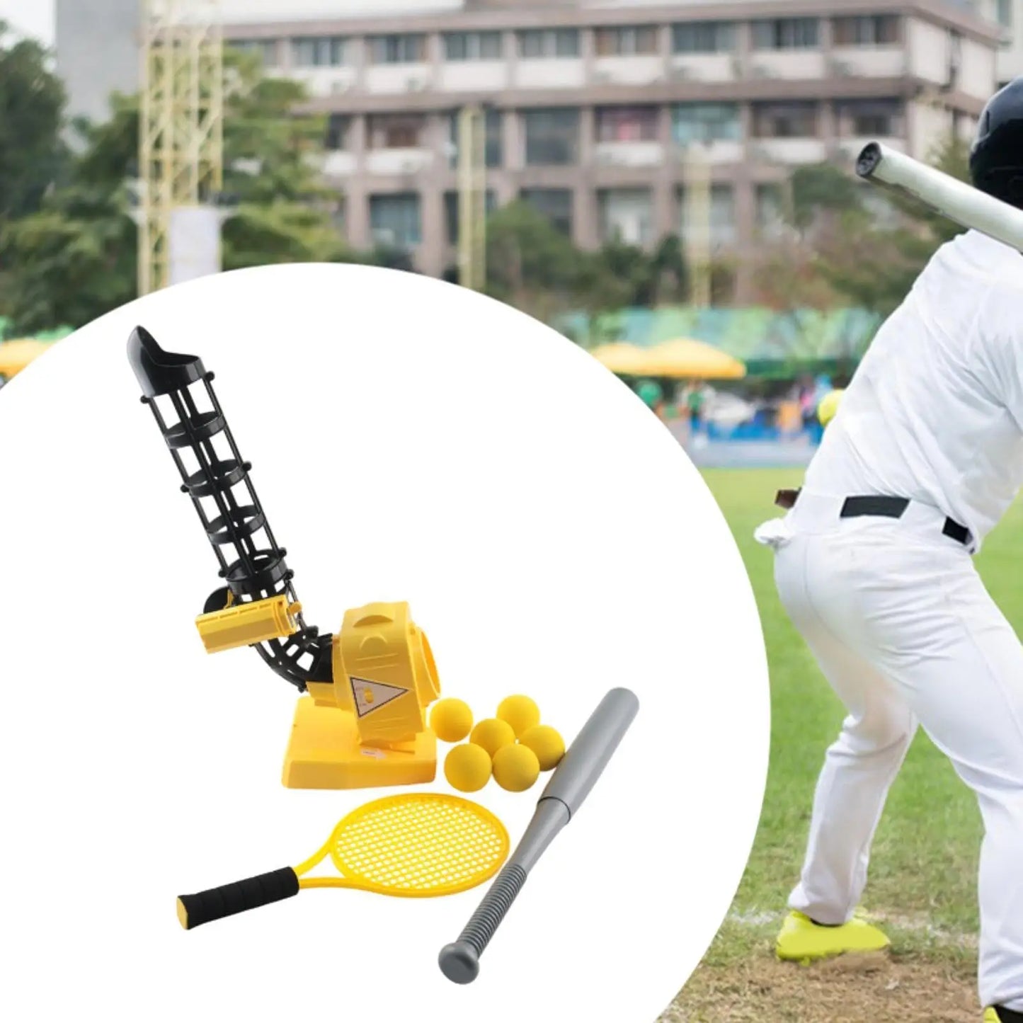Auto Baseball Pitching Machine Outdoor Toy Set for Kids Teens Girls Boys