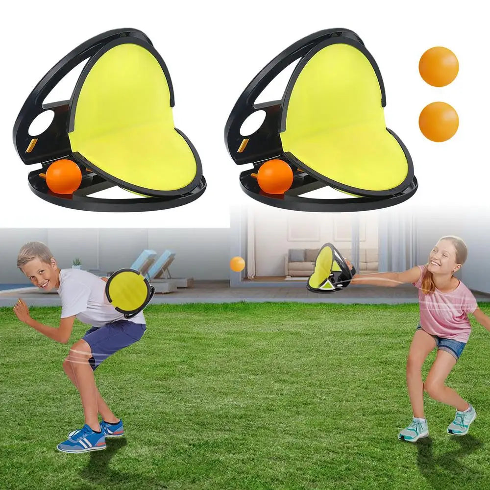 Paddle Ball Set Outdoor Throwing Catching Game Toys Toddler Activities 2 Players