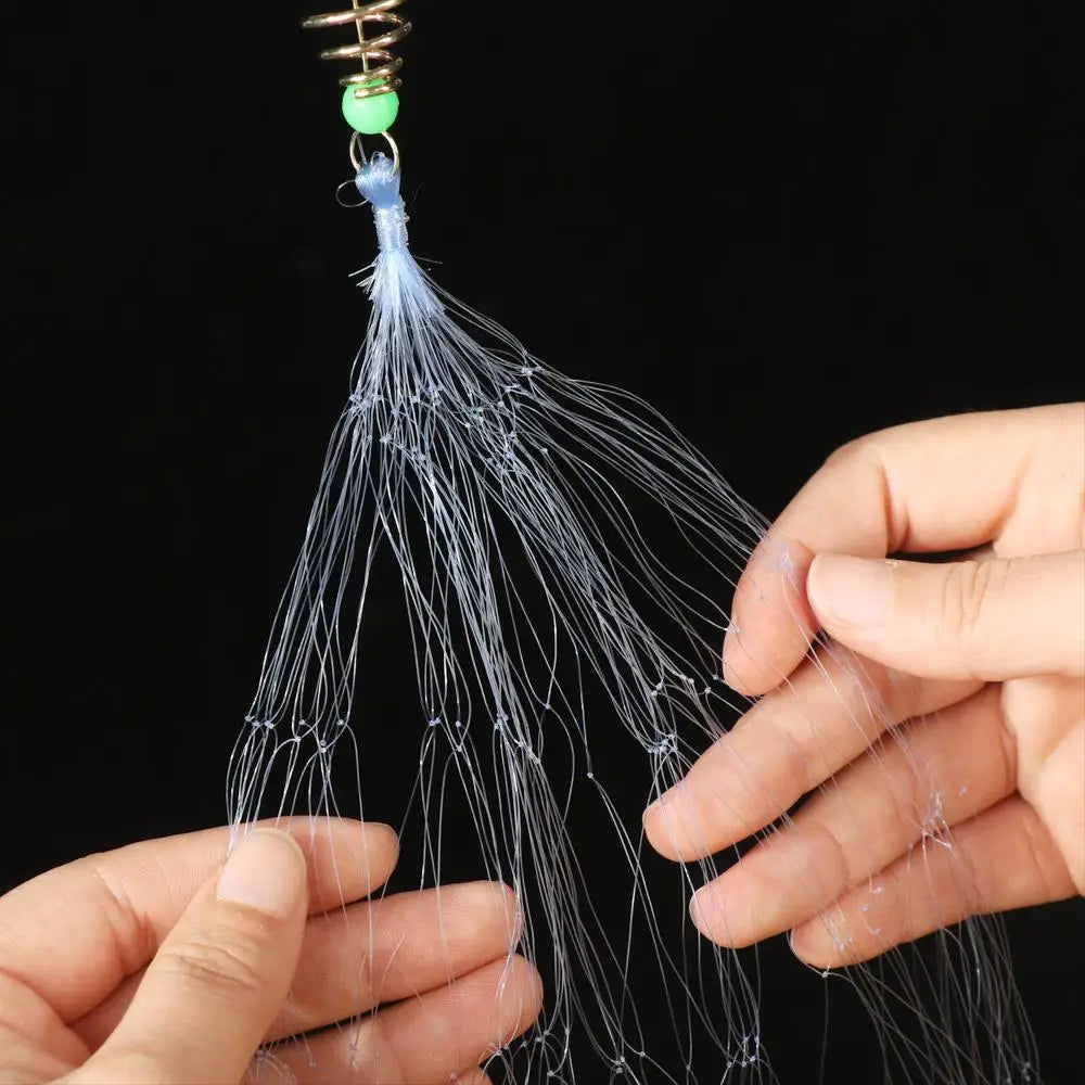 11 Size Fishing Net Trap Mesh Luminous Bead Netting Sea Fish Net