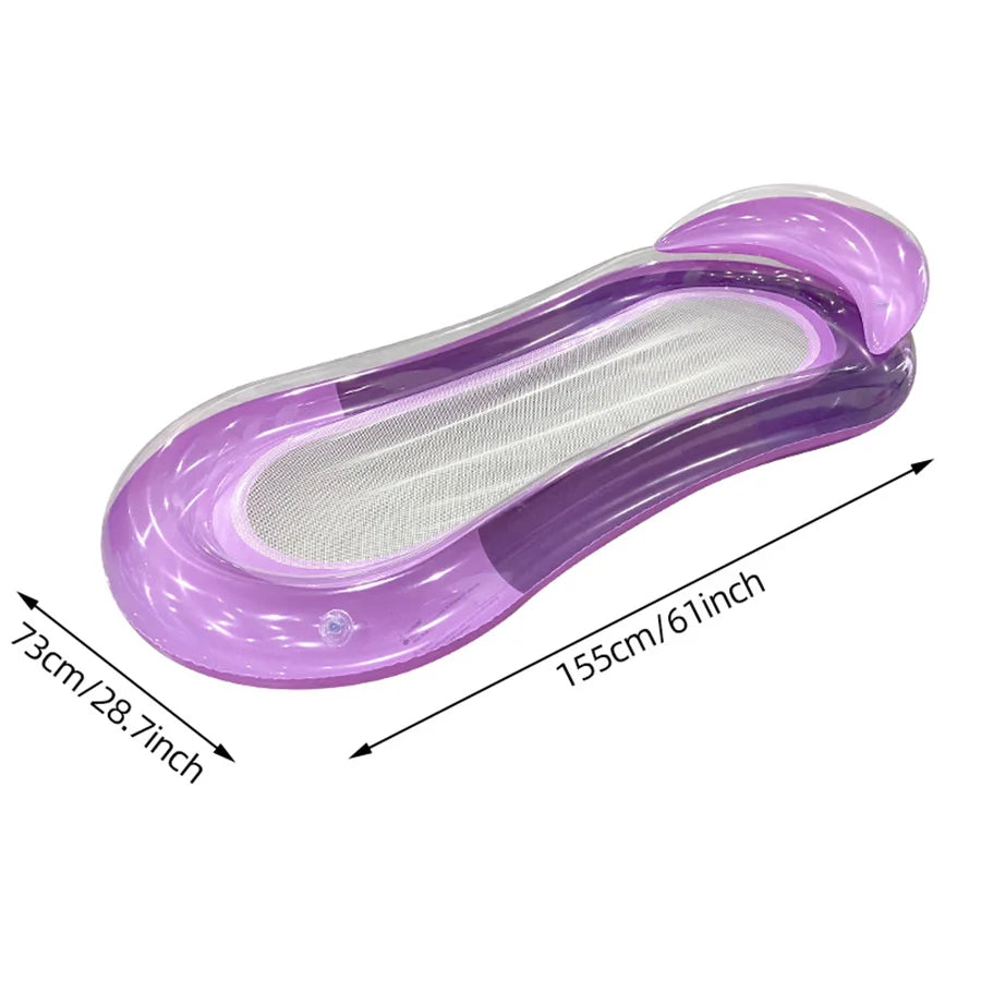 1pc Gradient Inflatable Water Floating Bed Portable  for Beach Swimming Pool Party