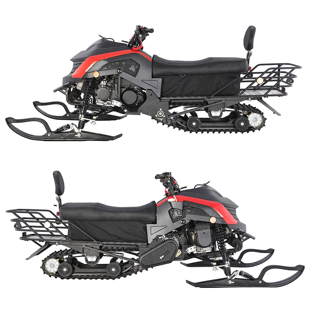 Adult Motorcycle Skiing  200cc Snow Scooter Gas Electric Snowmobile Sled Car