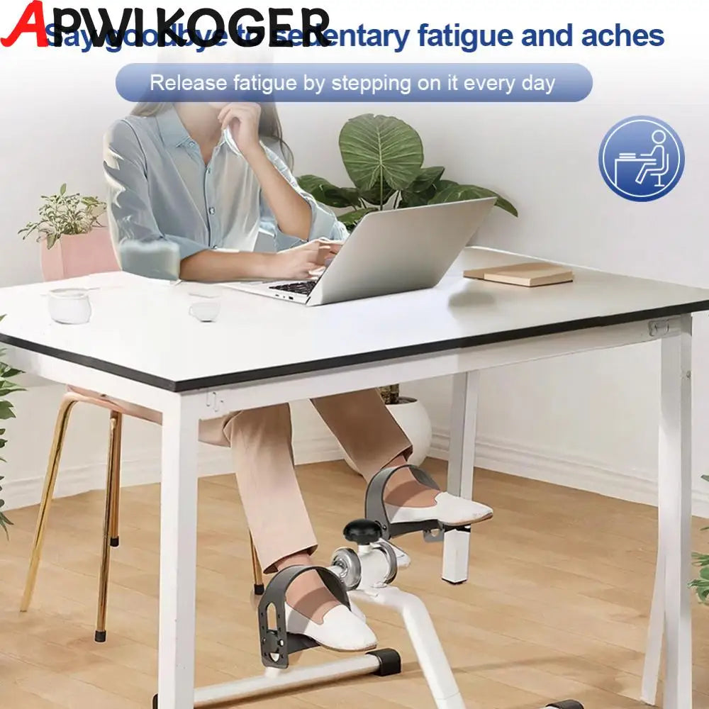 Folding Portable Foot Pedal Exerciser with Adjustable Resistance Stationary Exercise Bike for Indoor Physical Therapy