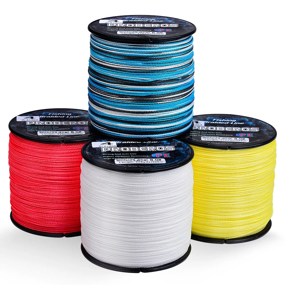 PROBEROS 300M 4 Strands Braided Multifilament Fishing Line