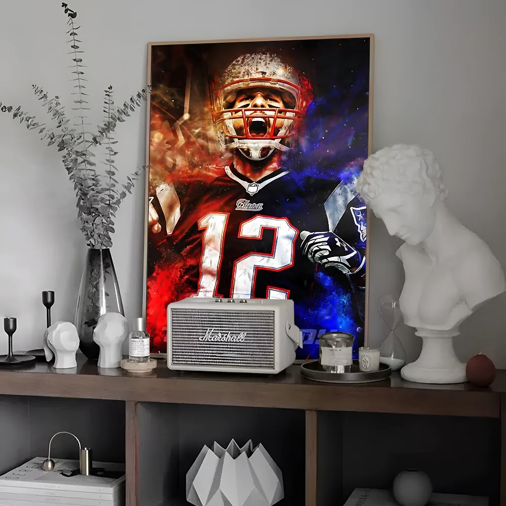 Tom Brady Quotes Canvas American Football Athlete Anime Posters