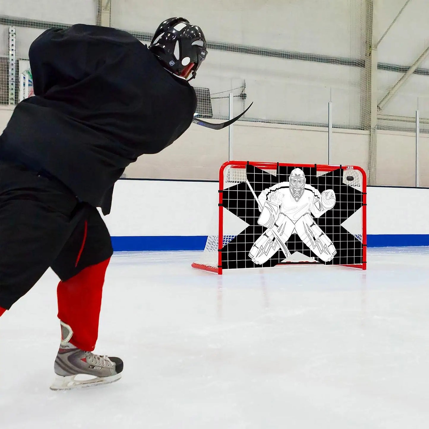 Hockey Goal Improve Skills Foldable Lightweight Waterproof Protable Hockey Net