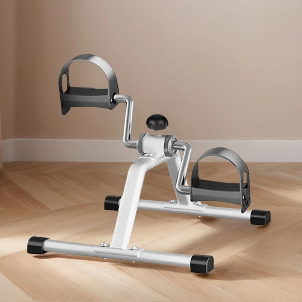 Folding Portable Foot Pedal Exerciser with Adjustable Resistance Stationary Exercise Bike for Indoor Physical Therapy