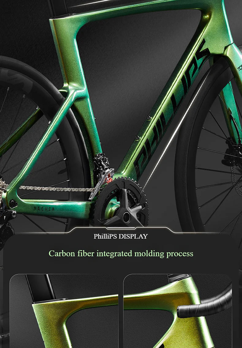2025 New Ultra-Light Carbon Fiber Road Bike Fast Racing Bicycle with Hydraulic Disc Brakes