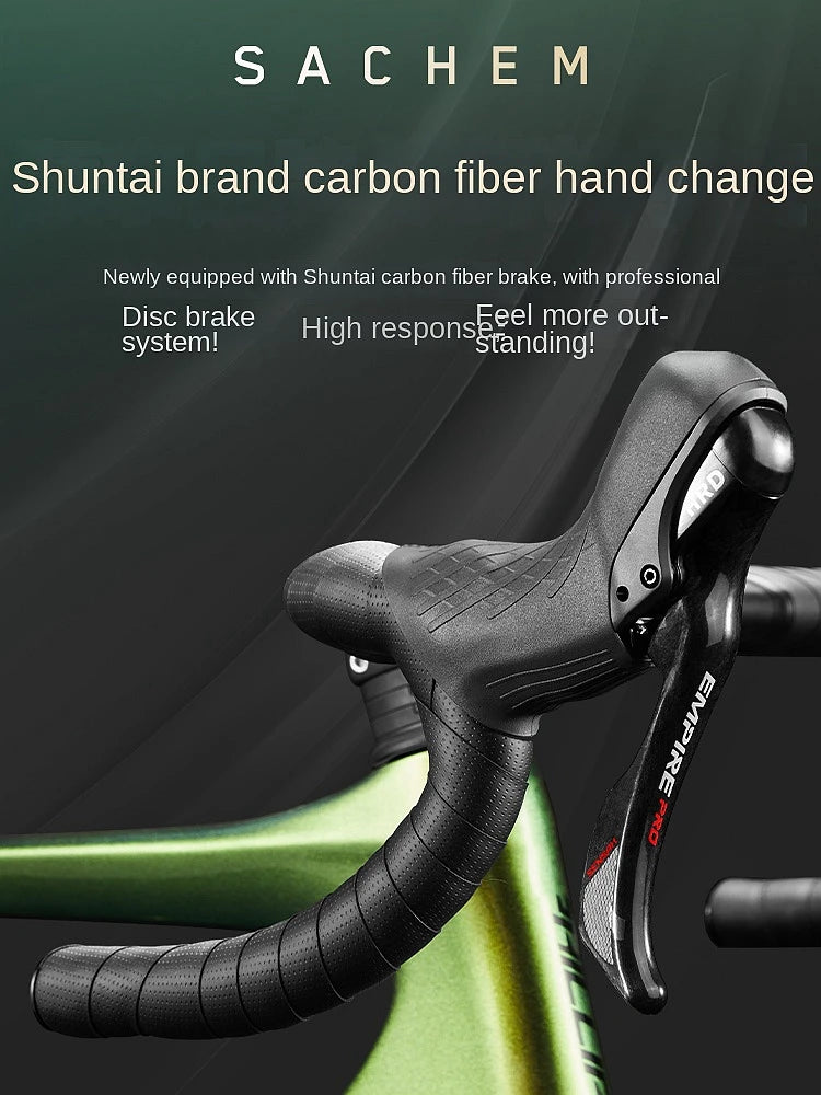 2025 New Ultra-Light Carbon Fiber Road Bike Fast Racing Bicycle with Hydraulic Disc Brakes