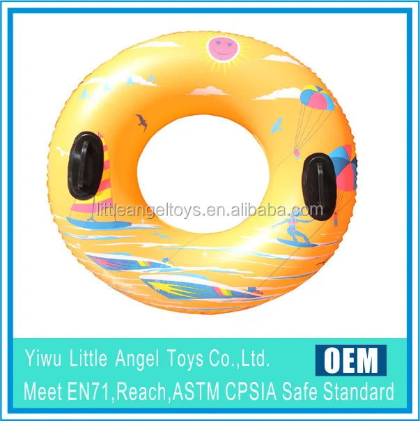 D02 61 Inch Large Double Snow Tube Tubes Sled Winter Inflatable Two Person Fun