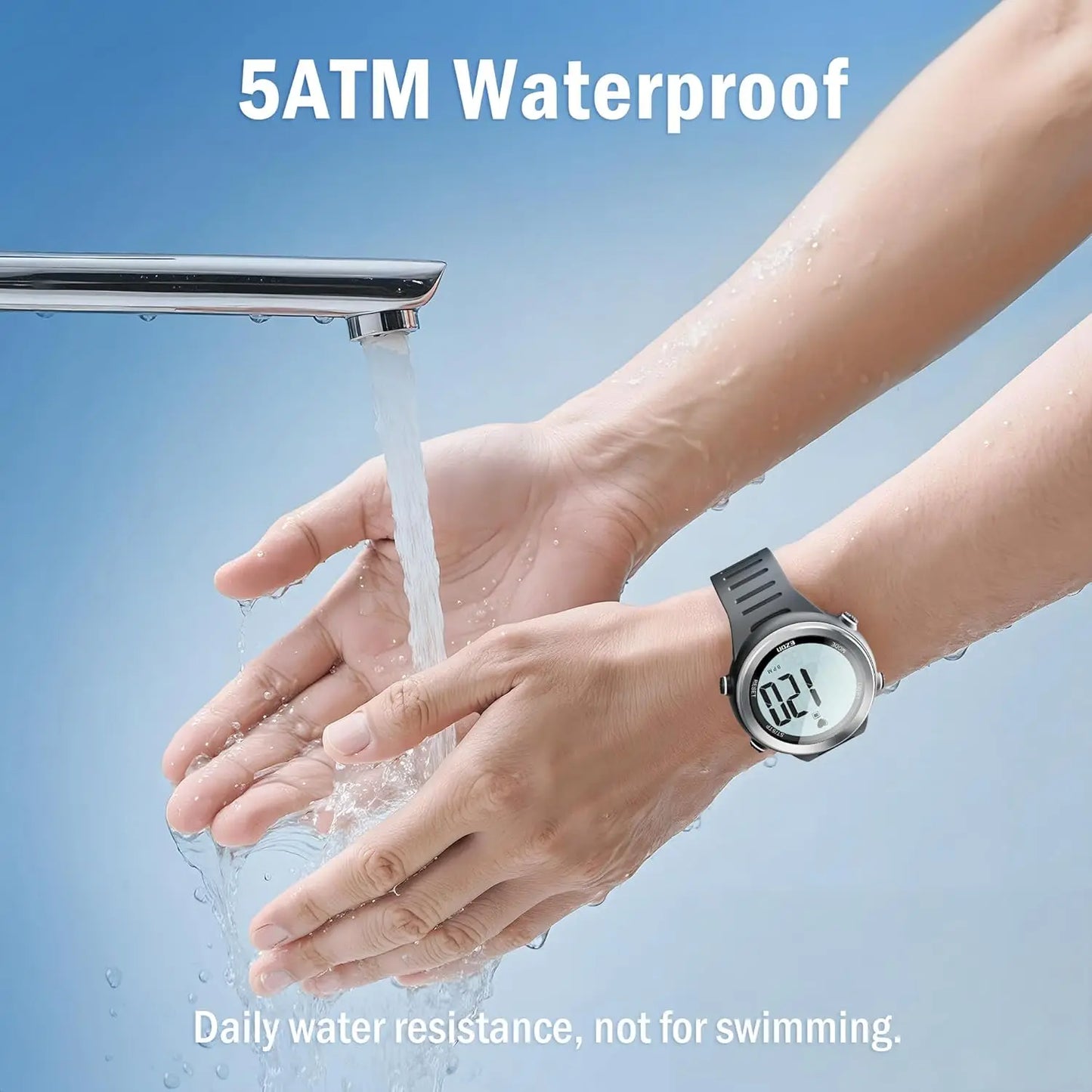 50M Waterproof Heart Rate Monitor Sport Fitness Watch Men Women Outdoor Cycling Sport Wireless With Chest Strap Heart Rate