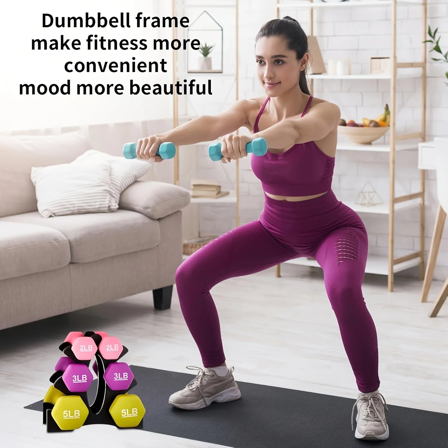 Sleek Strong 3pcs Dumbbell Set for Women Lift, Tone, Transform 2lbs, 3lbs, 5lbs