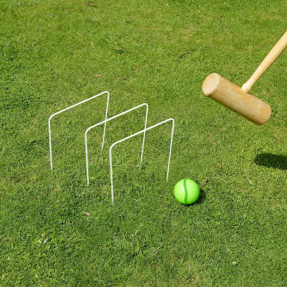 9Pcs Croquet Wickets 8X5.5 Inch Square Arrow Wickets  Croquet Game