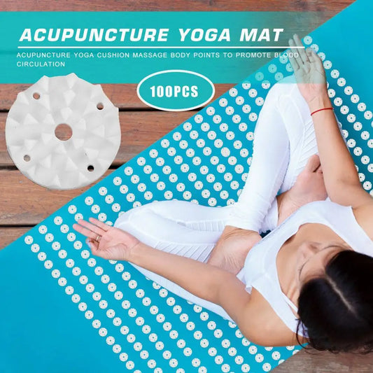 100pcs Pilates Pad Needle Plastic Lotus Acupressure Yoga Mat Accessories Spikes