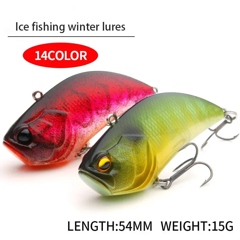 1PCS Winter Vibrating VIB Road Runner 54MM/15G Full Swimming Long Casting Warbler Road Runne